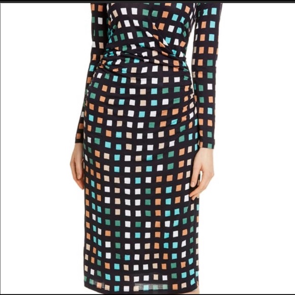 BOSS HugoBoss Esetta CubeGeometric Print MidiDress • size S - Picture 3 of 15